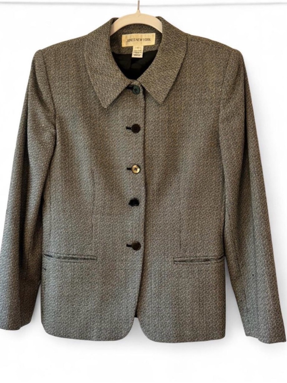 Jones NY 100% Wool Vintage Tweed Blazer